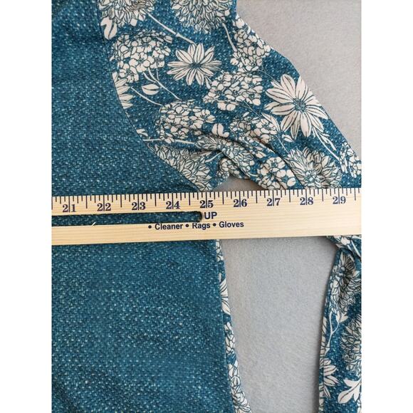 Azalea by Firmiana Womens Tunic Blouse Size 4X Blue Floral Daisy Plus - Picture 12 of 12